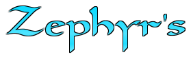 A logo saying: Zephyr's house of dragons